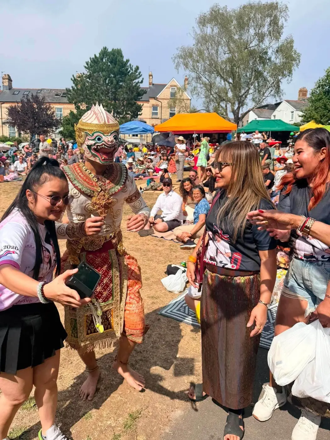 A festival character meeting guests &mdash; Onzon Thai Food & Drink Festival